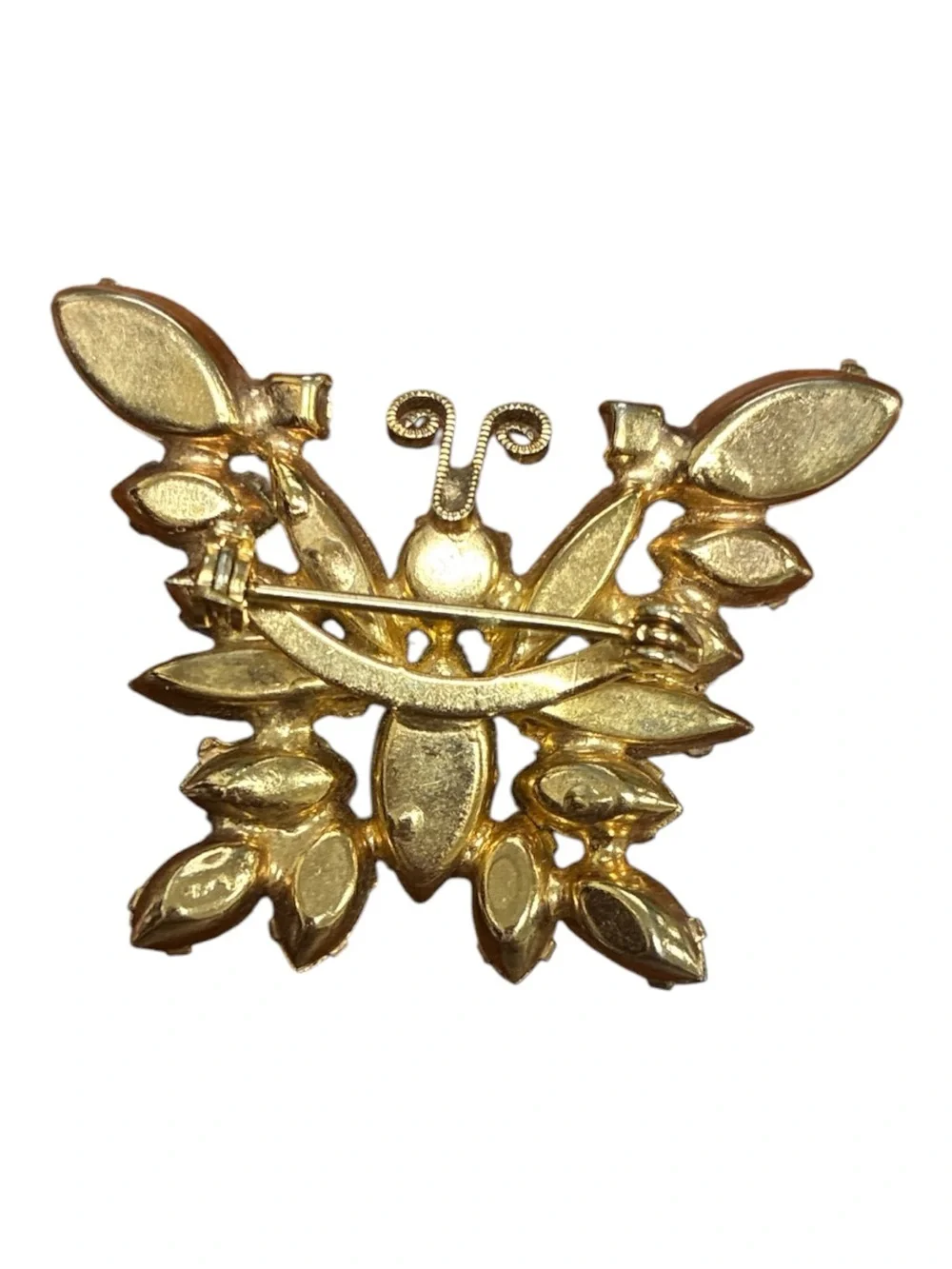 Juliana Orange Butterfly Brooch